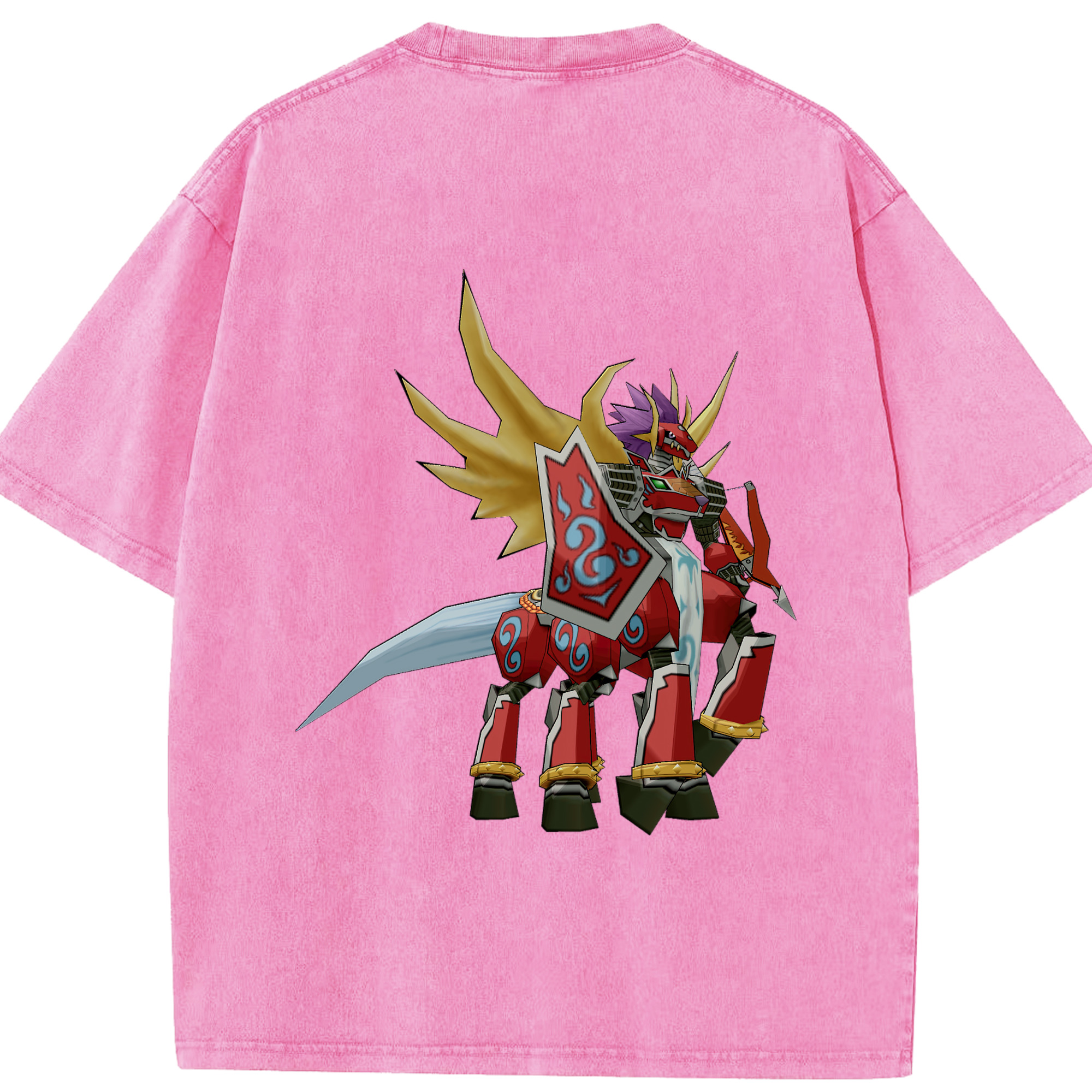 （画像用） Digimon デジタルモンスター/デジモン 綿100% ヴィンテージ風 半袖Tシャツ（背面プリント）
